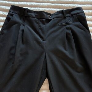 Topshop Black Men's Dress Trousers - Pleated Front